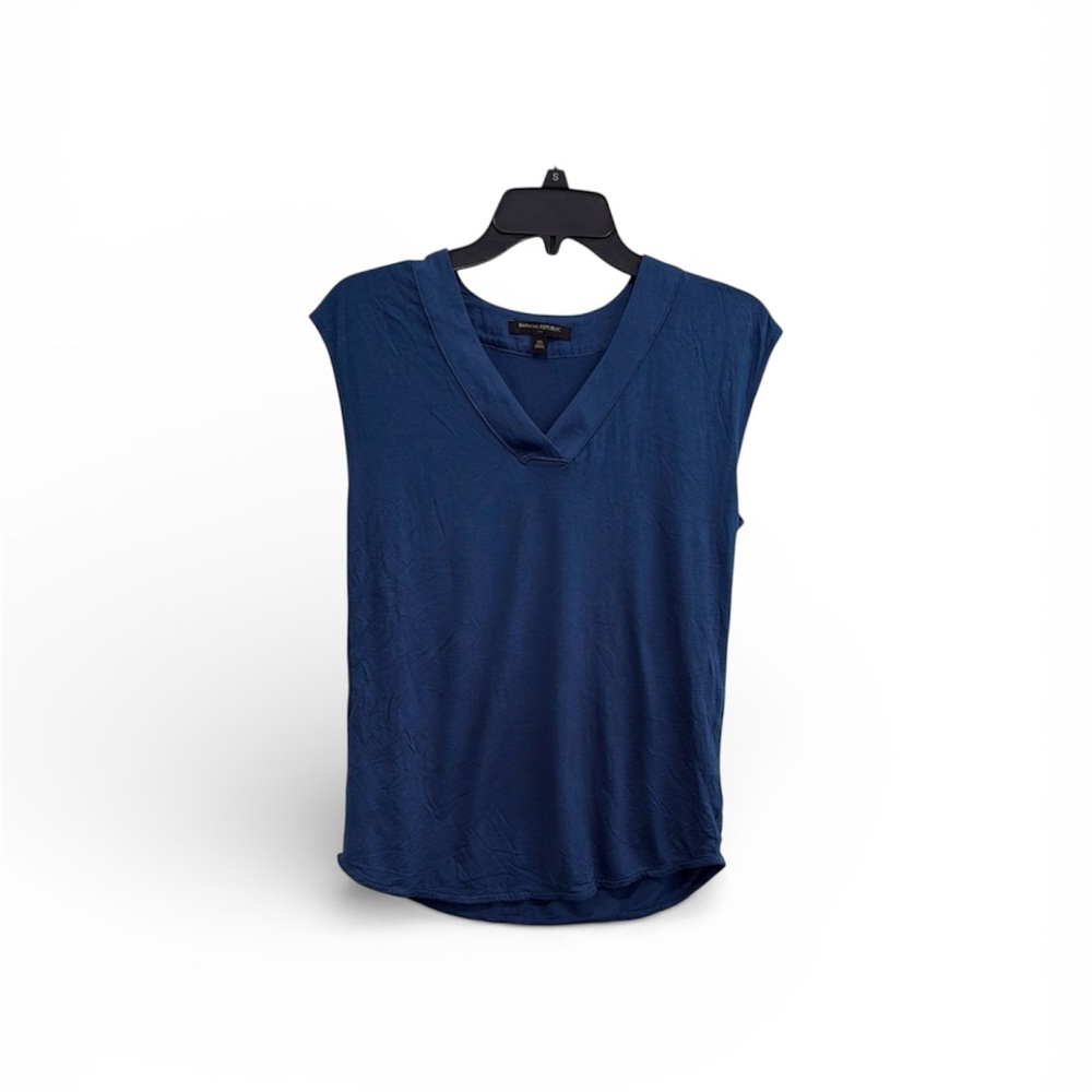 Banana Republic Blue Cap Sleeve Tee Sz XS